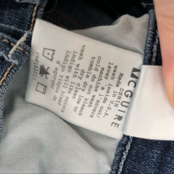 MCGUIRE DENIM High Rise Distressed Jeans Stretch Denim Women Ripped 29 Newton - Picture 8 of 8